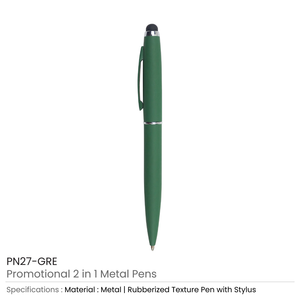 Stylus Metal Pens Rubberized & Twist-action thumbnail