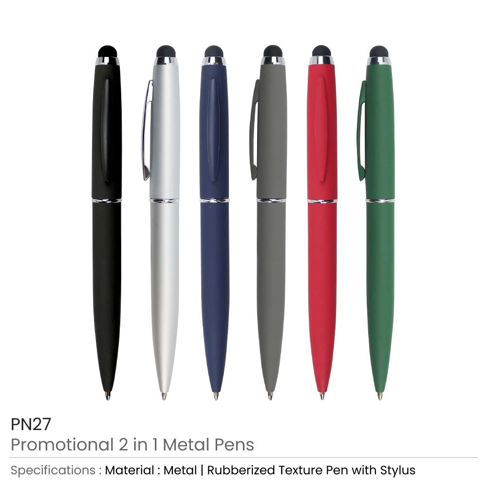 Stylus Metal Pens Rubberized & Twist-action thumbnail